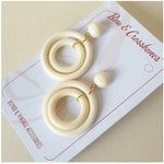 DOT Double Hoops - Ivory