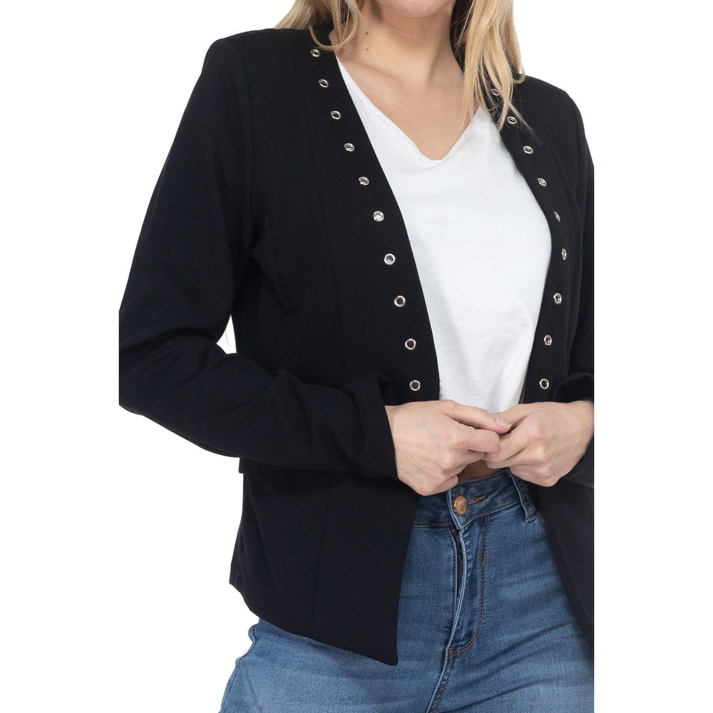 
            
                Load image into Gallery viewer, Edgy-Eyelet Blazer
            
        