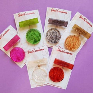 Coriday Spider Web Brooch  Red, pink or cream