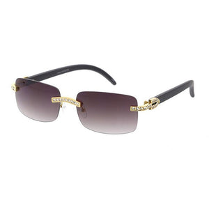 Rimless Rectangular Frames 90’s, Unisex