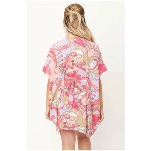 Pink Paisley Print Roper Caftan
