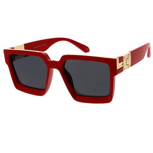 Large square frames with gold accents Unisex