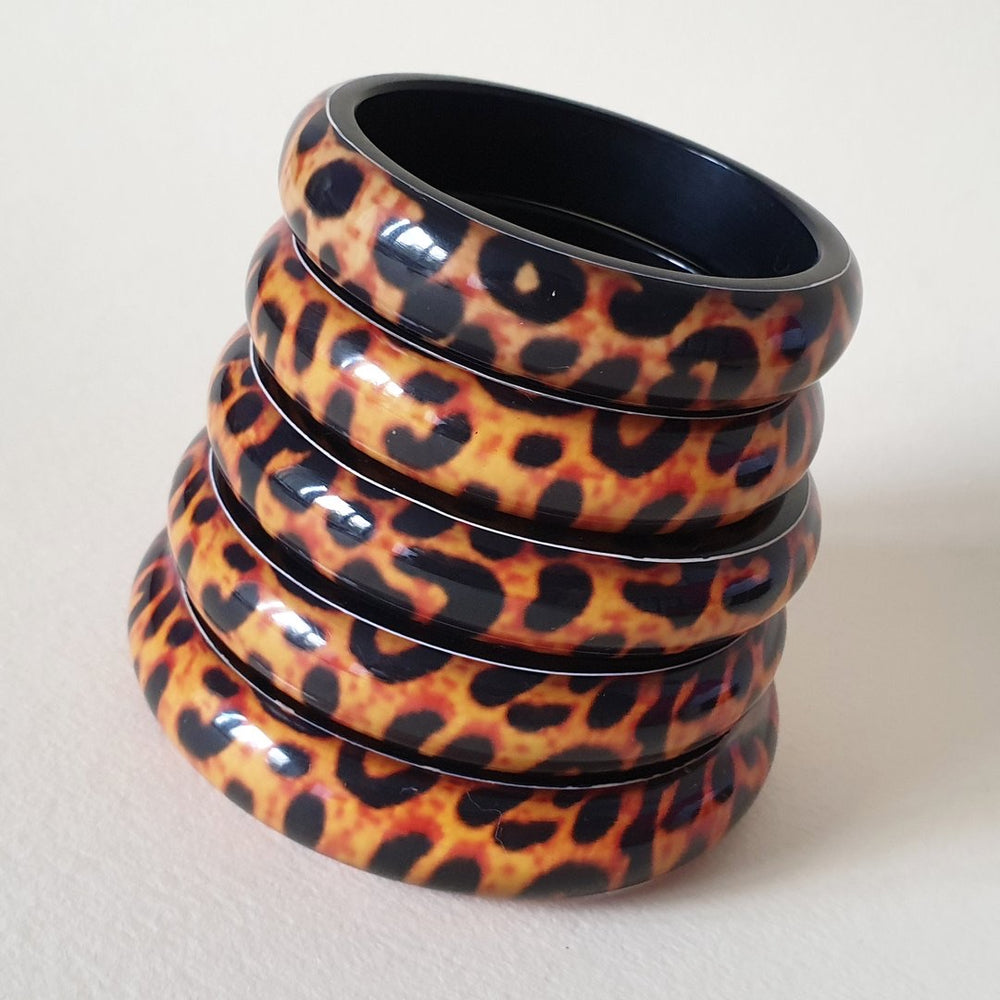 Leopard Bangle - Darker Shade Size Queenie