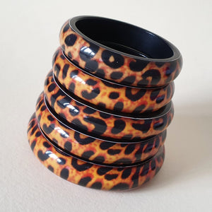 Leopard Bangle - Darker Shade Size Queenie
