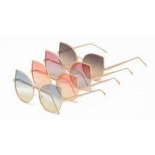 Oversize Gold Cat Eye Frame w/ Two Tone Lens