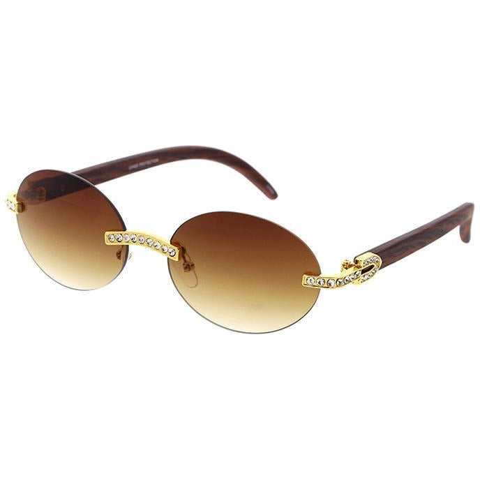 Small oval rimless sunglasses 90’s