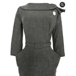 Evita Grey Pencil Dress