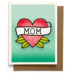 Mom tattoo card
