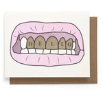 Gold grill note card