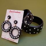 Rita diamanté bangle - Black * Last Chance! *