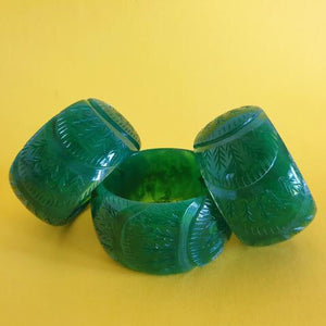 Chunky Carved Cactus bangle