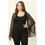 Smak Parlour Black & Swiss Dotted Bell Sleeve Bodysuit