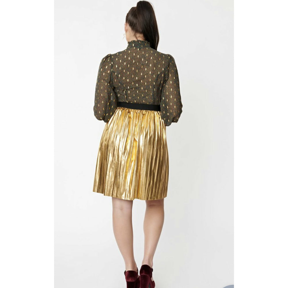 Gold Day Tripper Flare Skirt