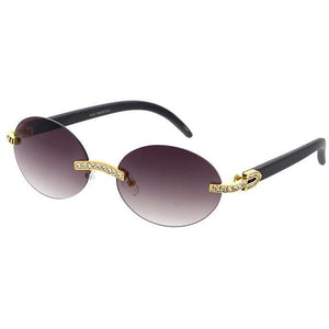 Small oval rimless sunglasses 90’s