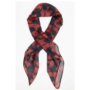 The Birds x Unique Vintage Red & Black Birds Print Hair Scarf