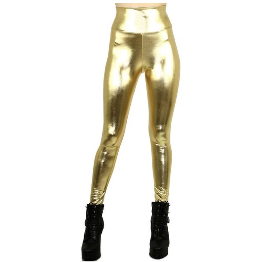 
            
                Load image into Gallery viewer, Shiny Metallic High Waisted Leggings
            
        
