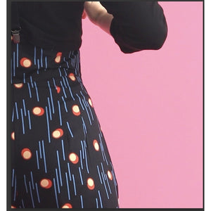 
            
                Load image into Gallery viewer, Rosie Blue Print- High Waisted Trousers.
            
        