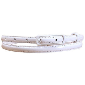 Kissing Charlie Slim Belt-White