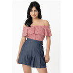 Dark Blue Chambray Joyce Shorts
