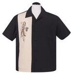 Mai Tai Mirage Button Up in Black