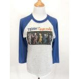 Twistin’ The Night Away Raglan T-shirt in Heather White/Blue in Unisex body