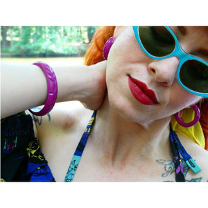 Elsie Hoop Earrings - Violet